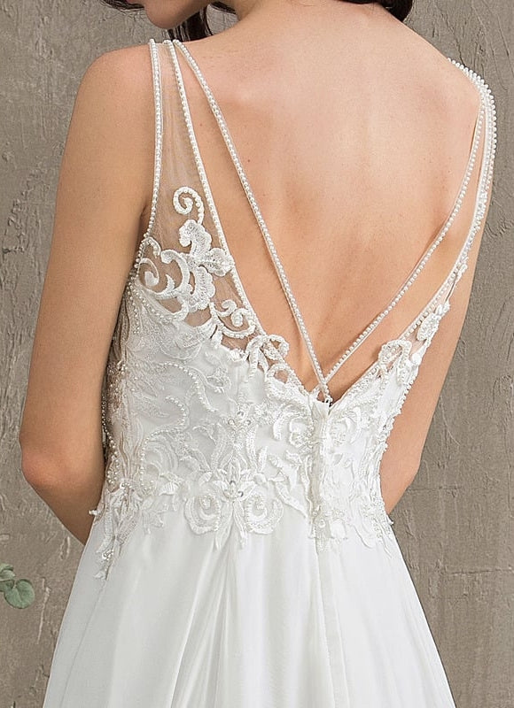 Robe Trapèze De Mariée Aérienne - gallery 2