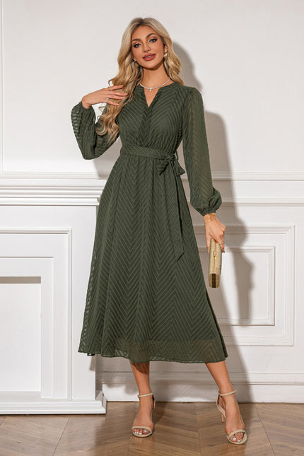 Robe Trapèze Chic Olivâtre - gallery 5