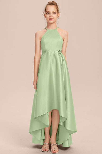 Robe Trapèze Satin Bleuté Élégante - gallery 3