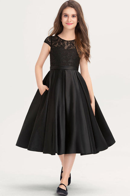 Robe Trapèze Noir Étoile Sereine - gallery 1