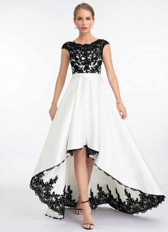 Robe Trapèze Noir Éclatant - gallery 4