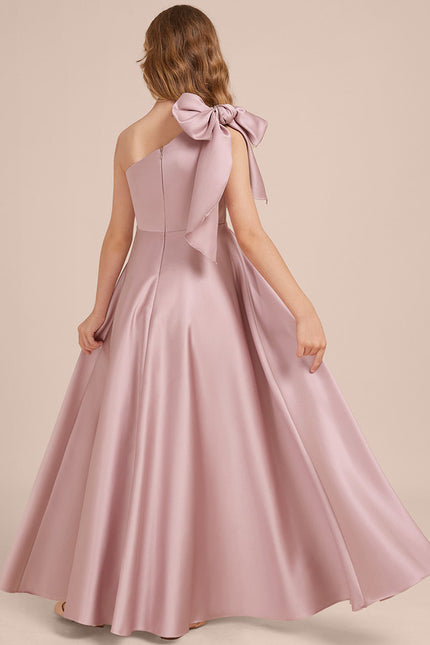 Robe Trapèze Asymétrique Rosée - gallery 3