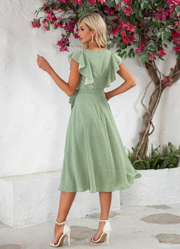 Robe Trapèze Rêve Azur Évasé - gallery 1