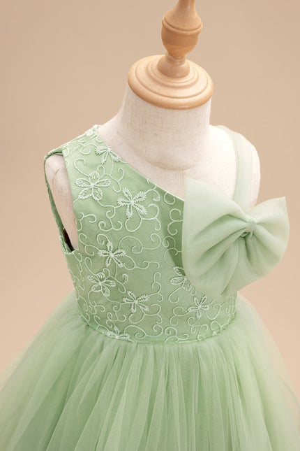 Robe Trapèze Verte Éclosion - gallery 6