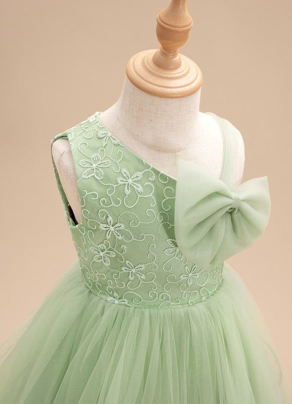 Robe Trapèze Verte Éclosion - gallery 6