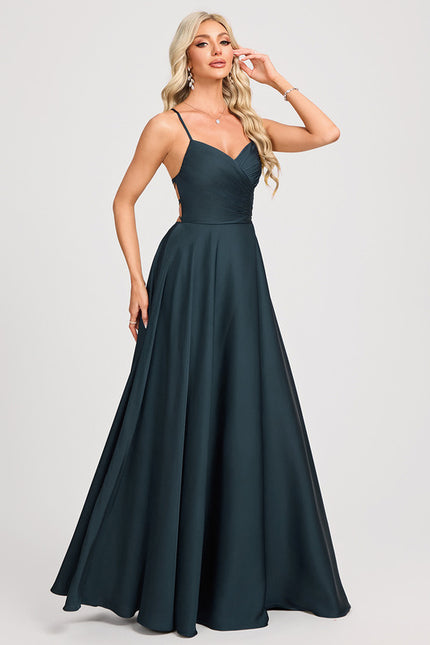Robe Trapèze Satin Énigmatique - gallery 4