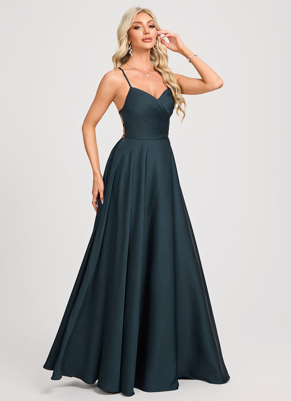 Robe Trapèze Satin Énigmatique - gallery 4
