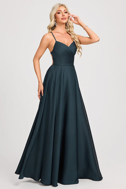 Robe Trapèze Satin Énigmatique - gallery 4