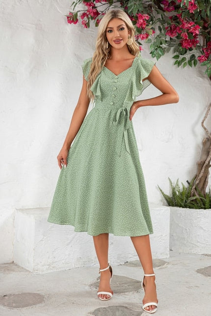 Robe Trapèze Rêve Azur Évasé - gallery 3