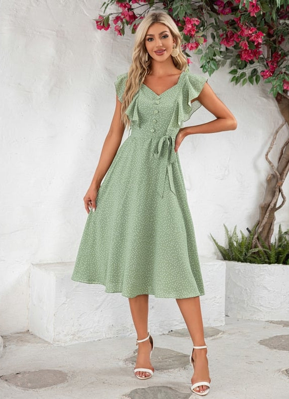 Robe Trapèze Rêve Azur Évasé - gallery 3