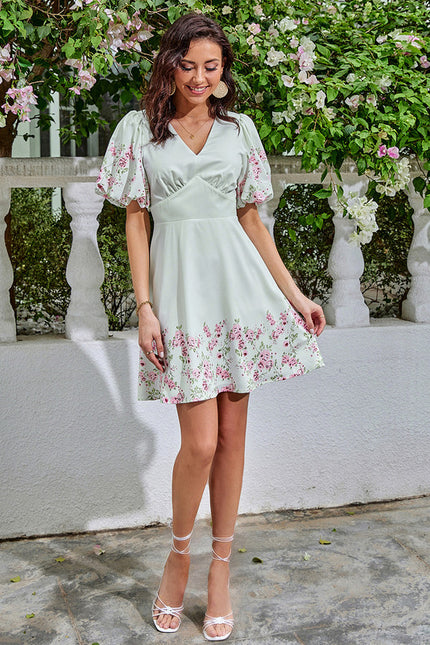 Robe Trapèze Rêve Floral Éthéré - gallery 5