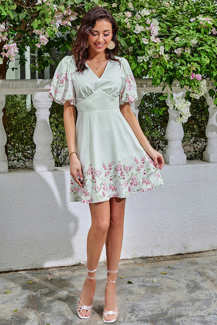Robe Trapèze Rêve Floral Éthéré - gallery 5