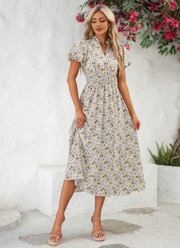 Robe Trapèze Midi Botanique - gallery 6