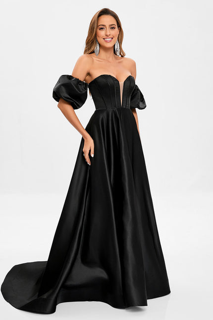 Robe Trapèze Satin Royal - gallery 3