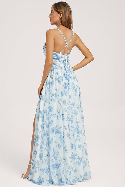 Robe Trapèze Longue Beige Élégante - gallery 5