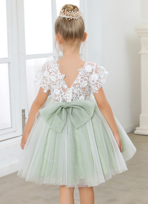 Robe Trapèze Émeraude Légère - gallery 2
