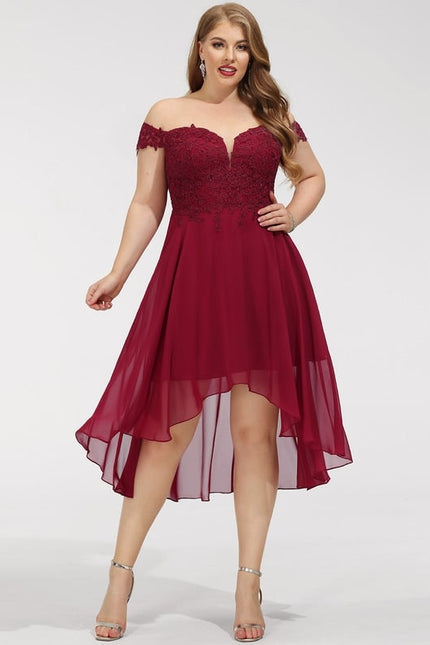 Robe Trapèze Asymétrique Velours - gallery 5