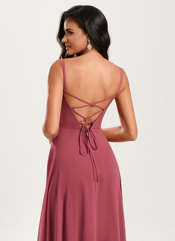 Robe Trapèze Mousseline Fendue - gallery 6