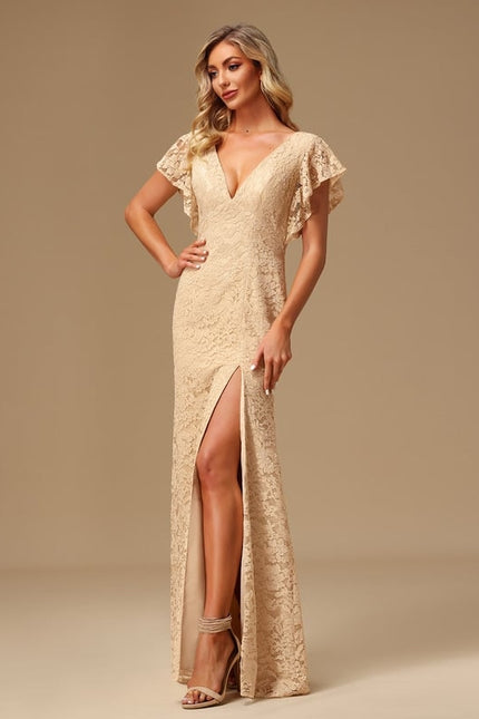 Robe Trapèze Dentelle Lavande - gallery 2