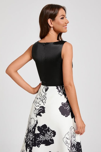 Robe Trapèze Floral Contrast - gallery 5