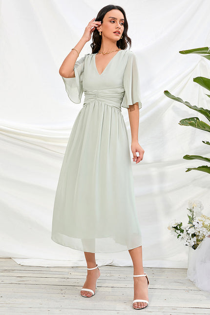 Robe Trapèze Chic Olivâtre - gallery 1