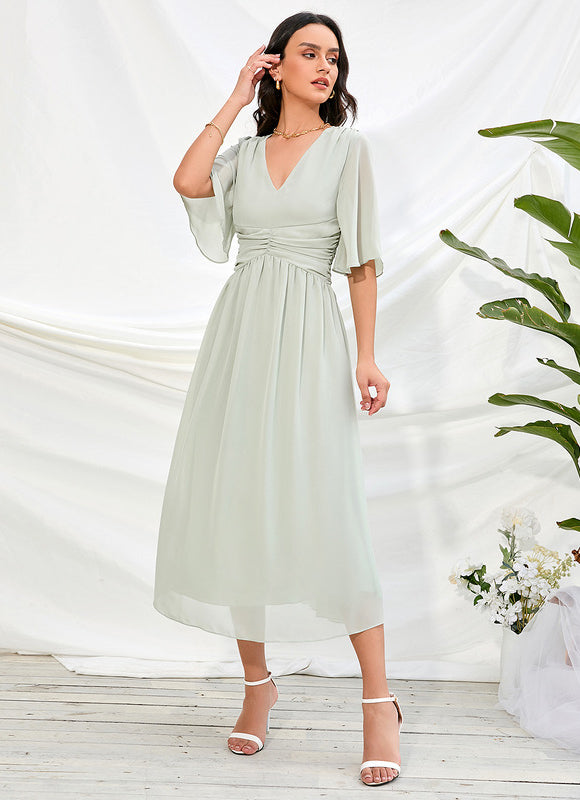 Robe Trapèze Chic Olivâtre - gallery 1