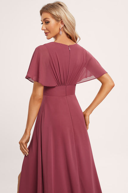 Robe Trapèze Mousseline Fendue - gallery 4