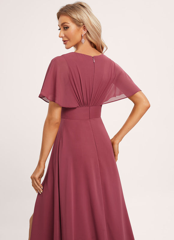 Robe Trapèze Mousseline Fendue - gallery 4