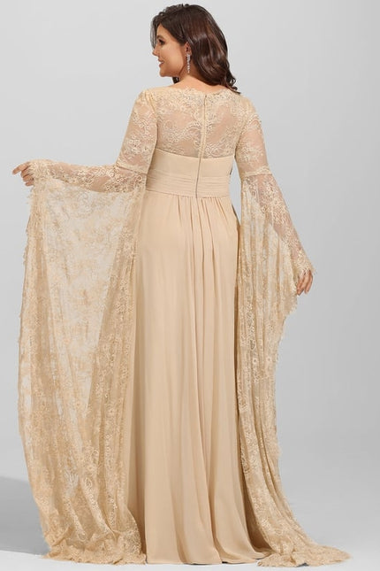 Robe Trapèze Voile Éthéré - gallery 5