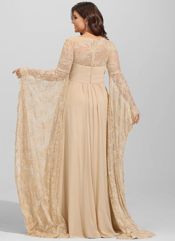 Robe Trapèze Voile Éthéré - gallery 5