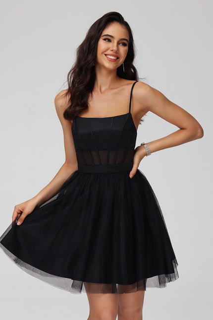 Robe Trapèze Ébène Étoilée - gallery 1