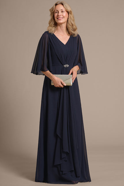 Robe Trapèze Nuit Marine Chic - gallery 4