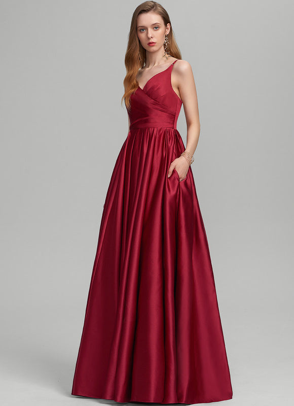 Robe Trapèze Éclat Satiné Doré - gallery 1