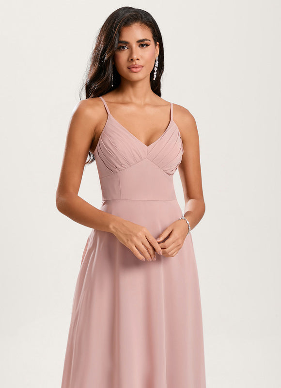 Robe Trapèze Mousseline Fendue - gallery 5