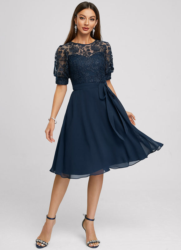 Robe Trapèze Nuit Émeraude - gallery 1