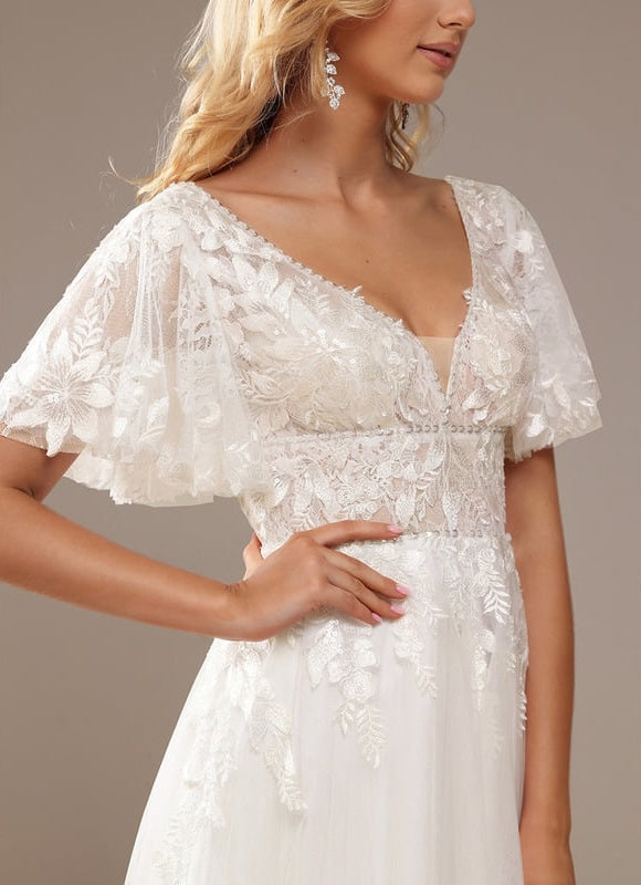 Robe Trapèze Luxe Évanescent - gallery 4