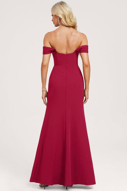 Robe Trapèze Bordeaux Élégante - gallery 4