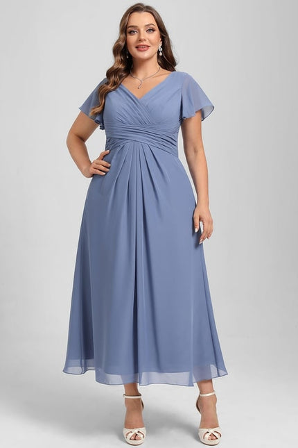 Robe Trapèze Florale Marine - gallery 8