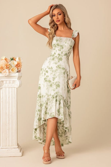 Robe Trapèze Fleurie Élevée - gallery 6