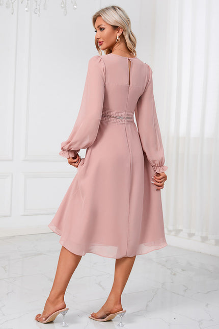Robe Trapeze Rose Poudré - gallery 6