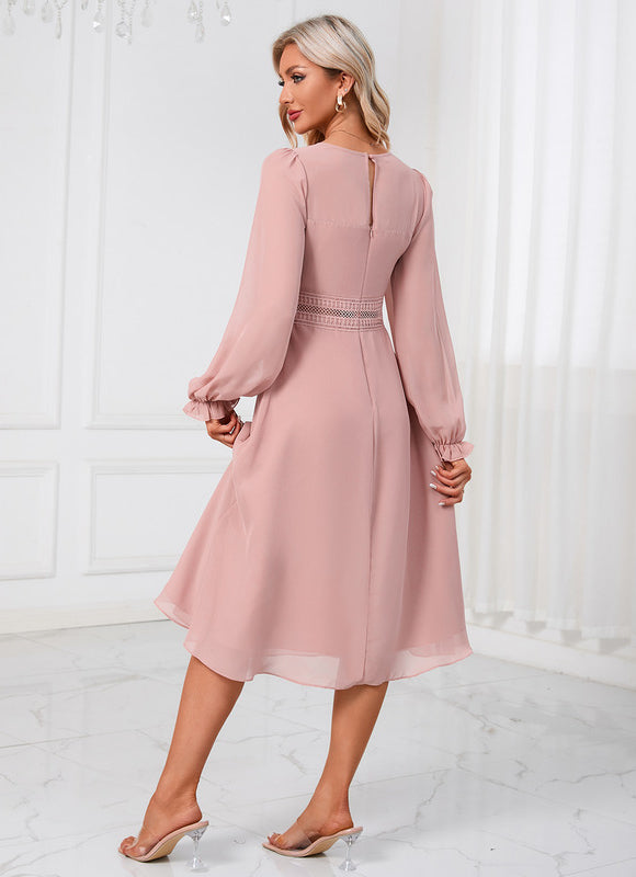 Robe Trapeze Rose Poudré - gallery 6