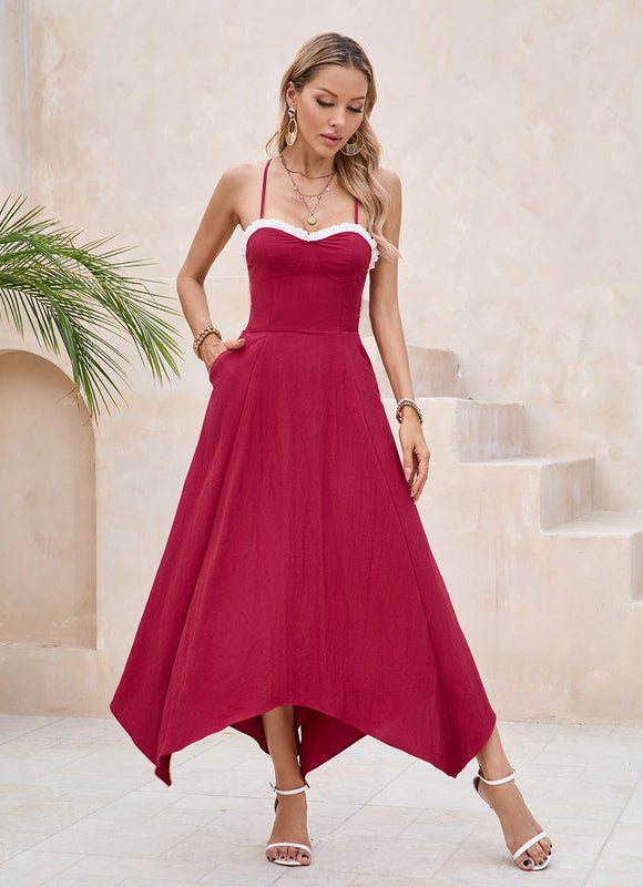 Robe Trapèze Maxi Bordeaux Chic - gallery 5