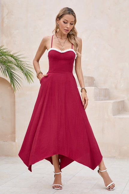 Robe Trapèze Maxi Bordeaux Chic - gallery 5