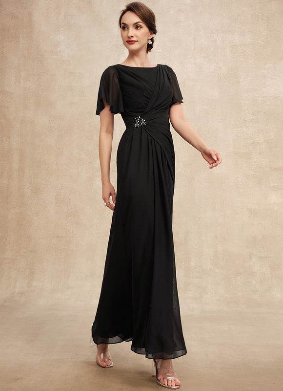 Robe Trapèze Noire Plissée Mousseline