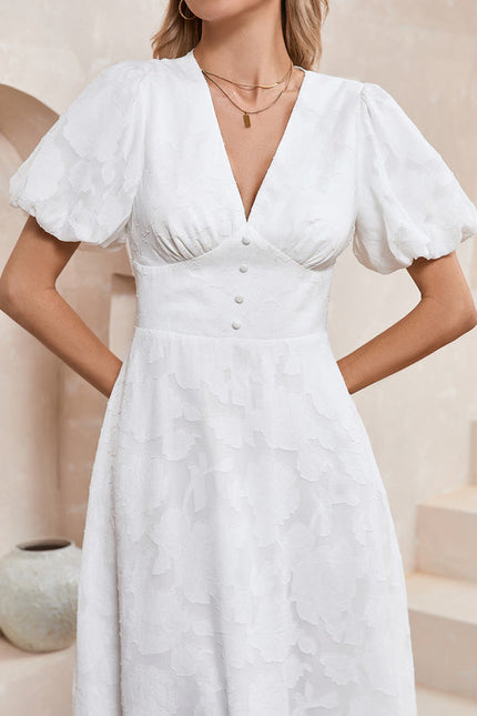 Robe Trapèze Nuageuse Élégante - gallery 3