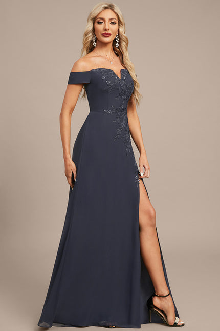 Robe Trapèze Velours Sombre Étoilé - gallery 4