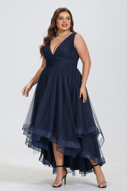 Robe Trapèze Bleue Marine Festive - gallery 7