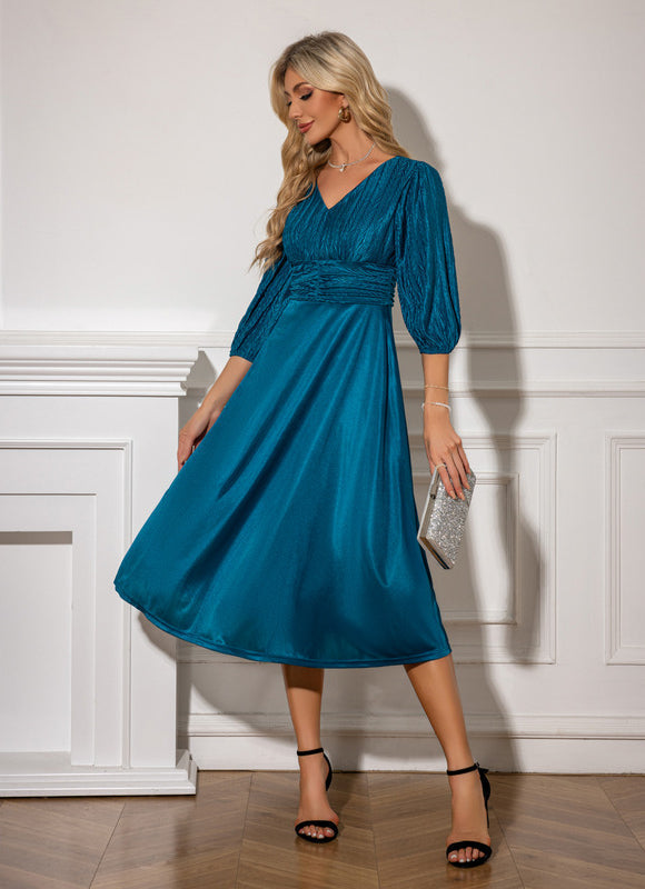 Robe Trapèze Saphir Élégante - gallery 4