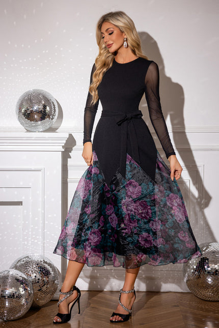 Robe Trapèze Organza Noir - gallery 2