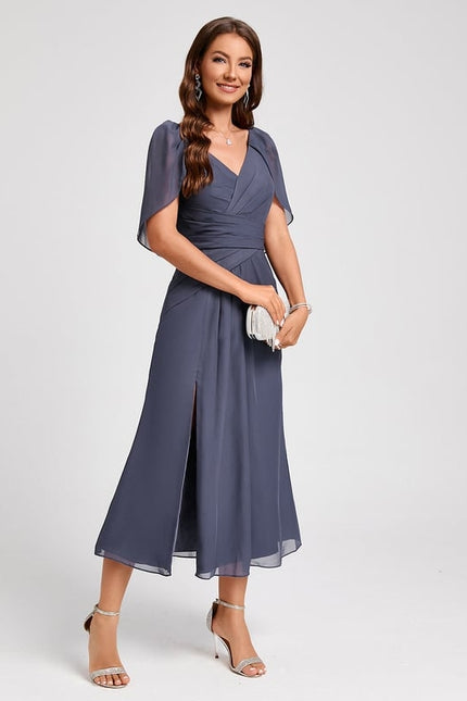 Robe Trapèze Florale Marine